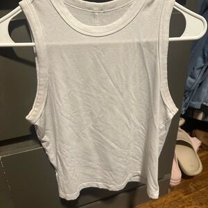 Lululemon white cotton tank